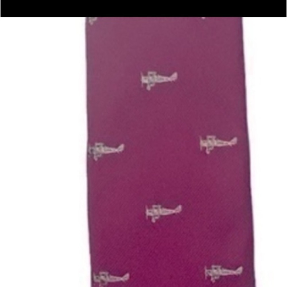Cable Car Clothiers burgundy vintage airplane tie - Picture 2 of 5